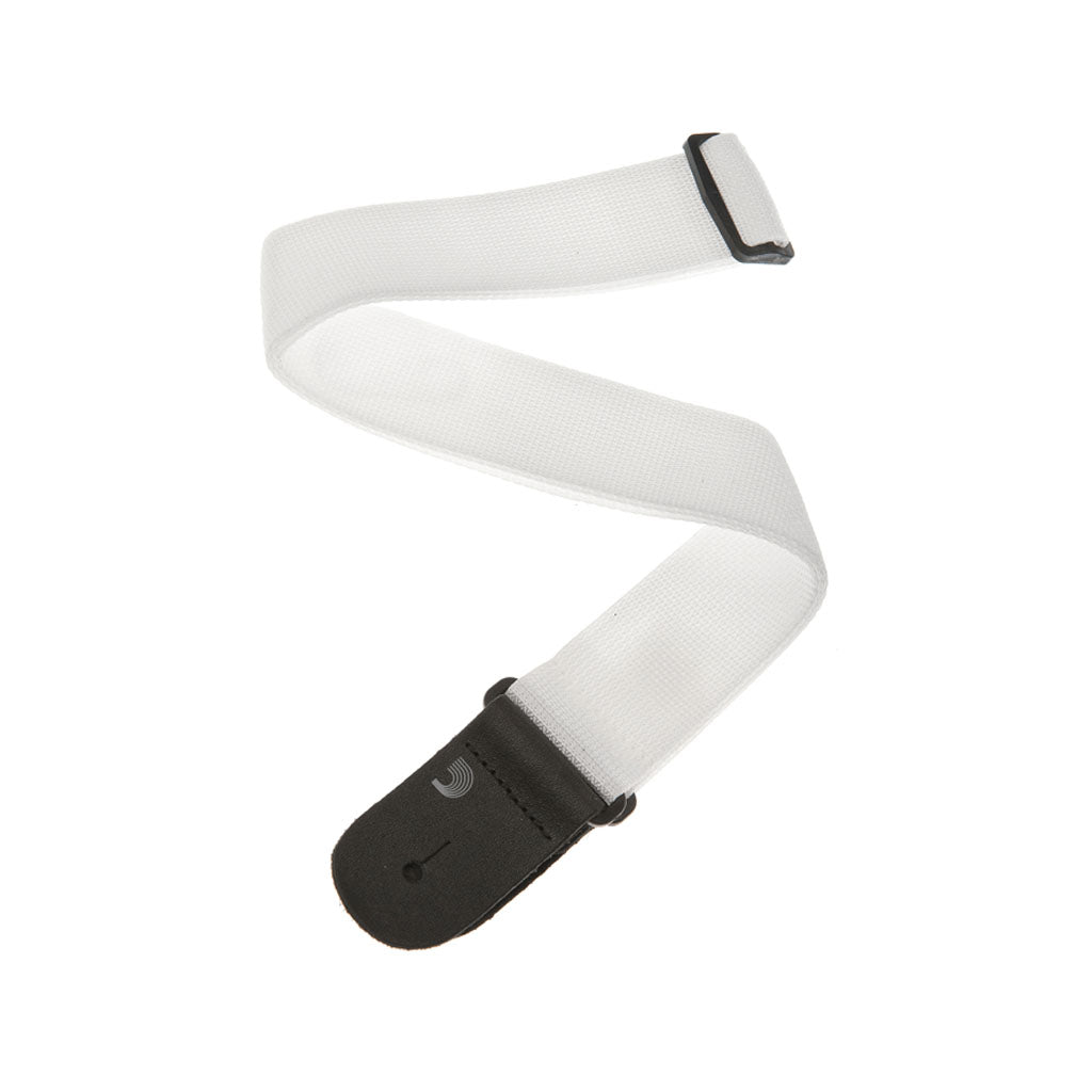 D'Addario PWS108 50mm White Polypropylene Material Guitar Instrument Strap for Comfortable and Stylish Use