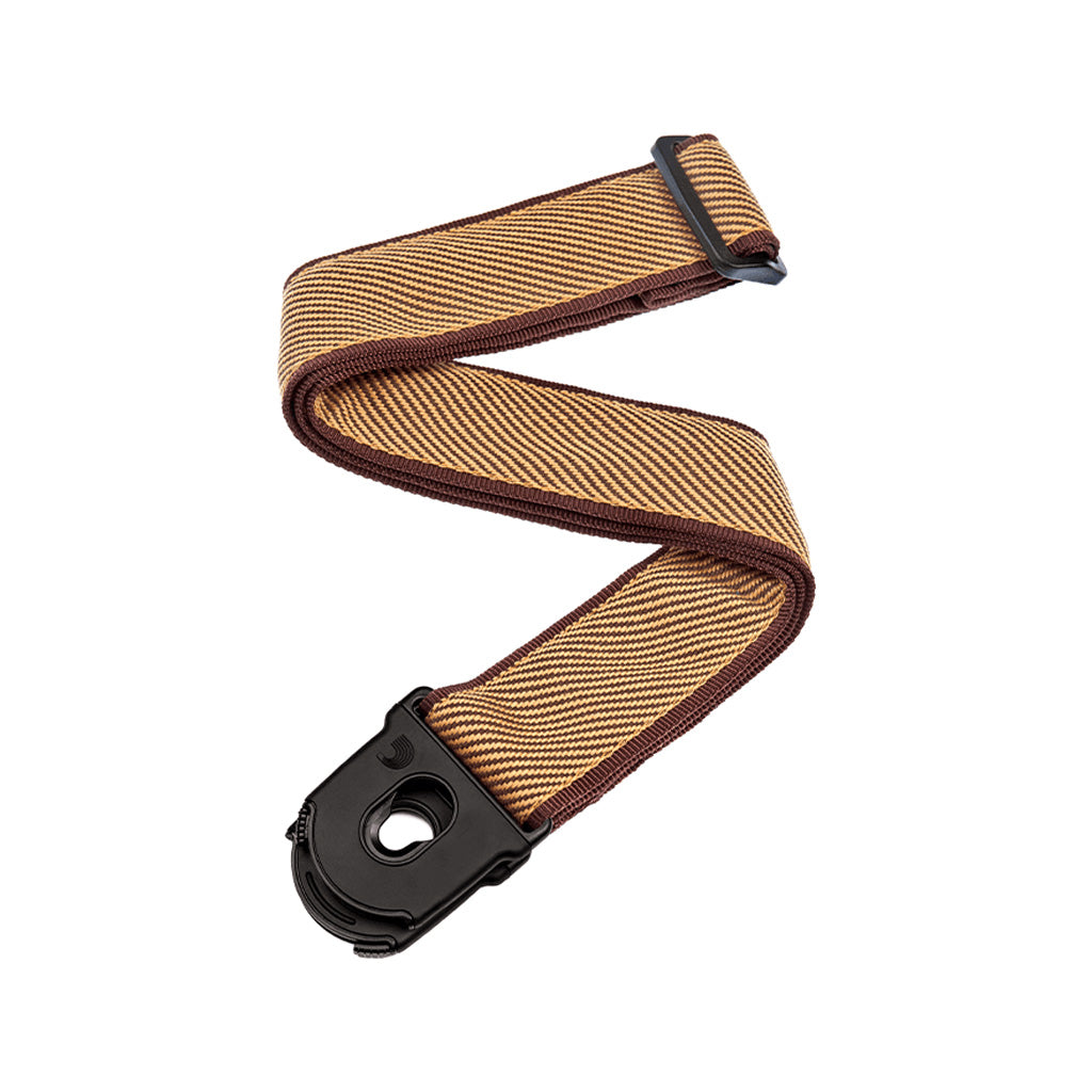 D'Addario 50mm Tweed Planet Lock Adjustable Guitar Strap for Electric and Bass