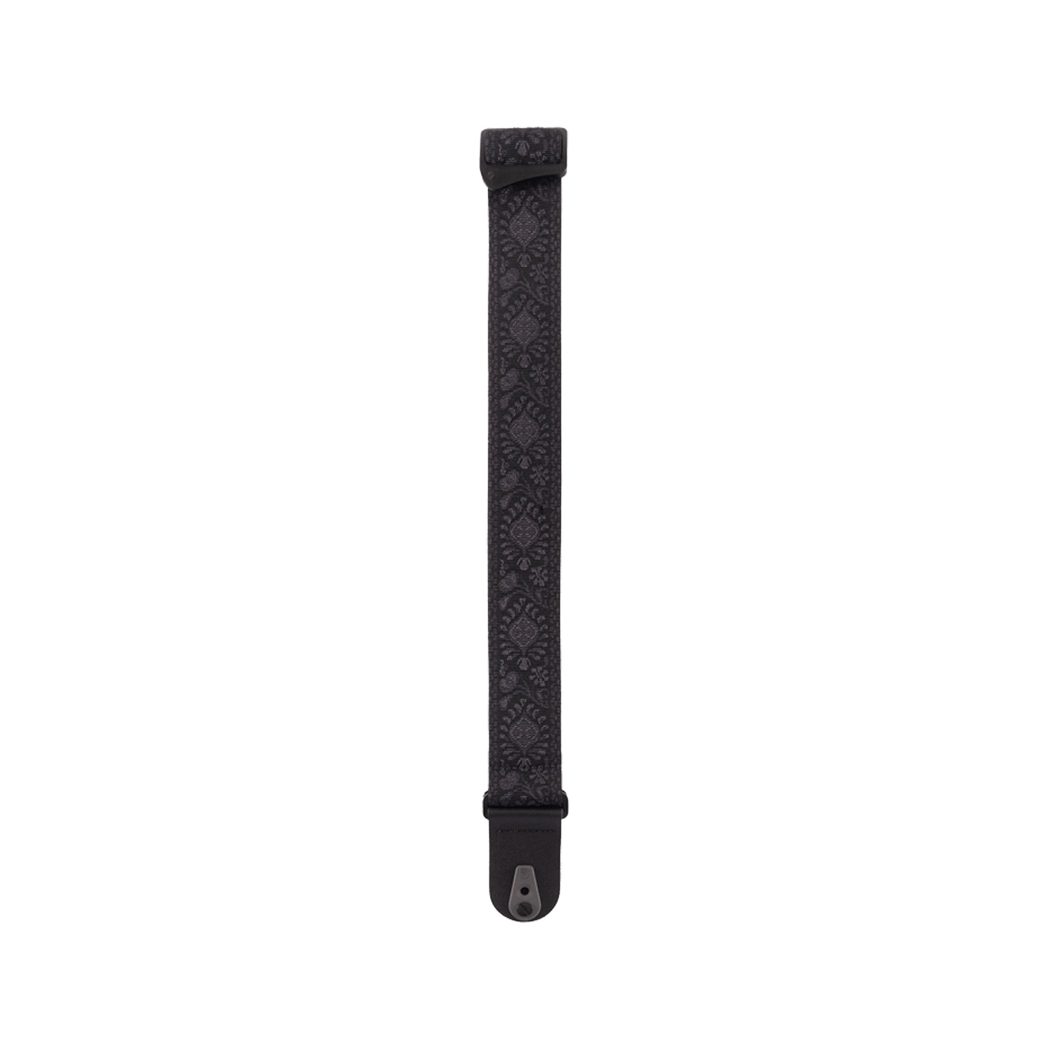 D'Addario Premium 50mm Woven Guitar Strap with Pad Lock in Monterey Tubular Black Color