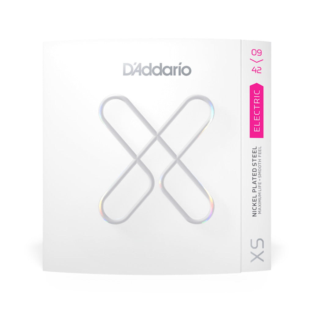 D'Addario XSE0942 Super Light Nickel-plated Steel Coated Electric Guitar Strings Set (9-42 Gauge) for All Genres