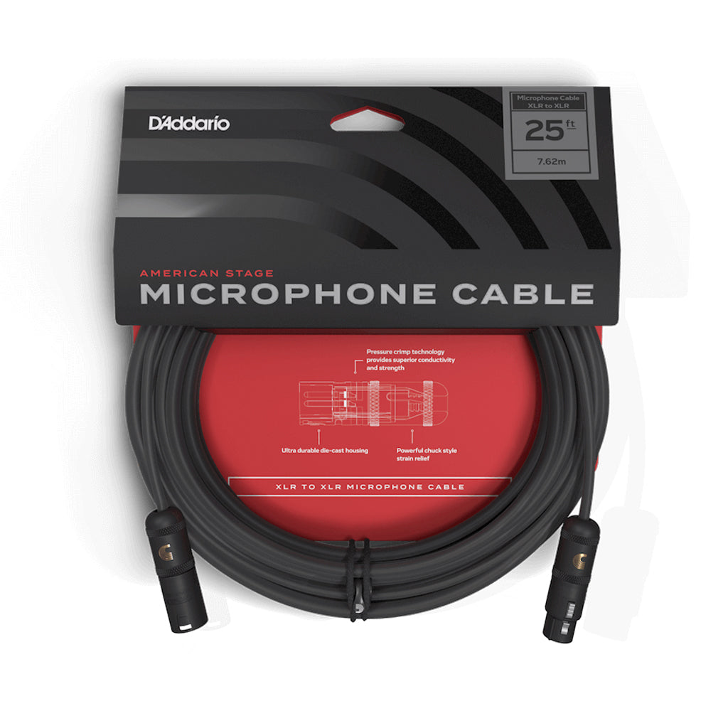 25ft D'Addario American Stage High - Quality Microphone Cable
