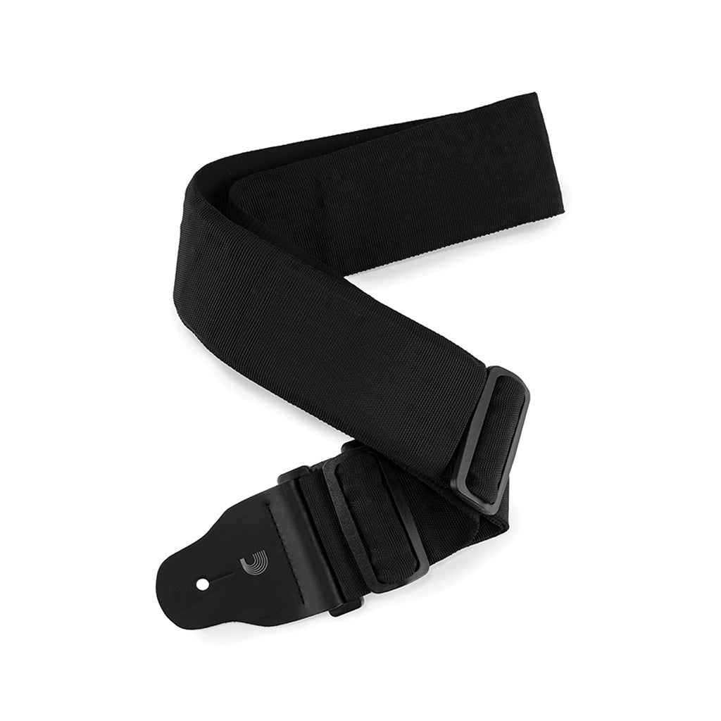 D'Addario High - Quality 75mm Black Bass Guitar Strap for Heavy Bass Guitars