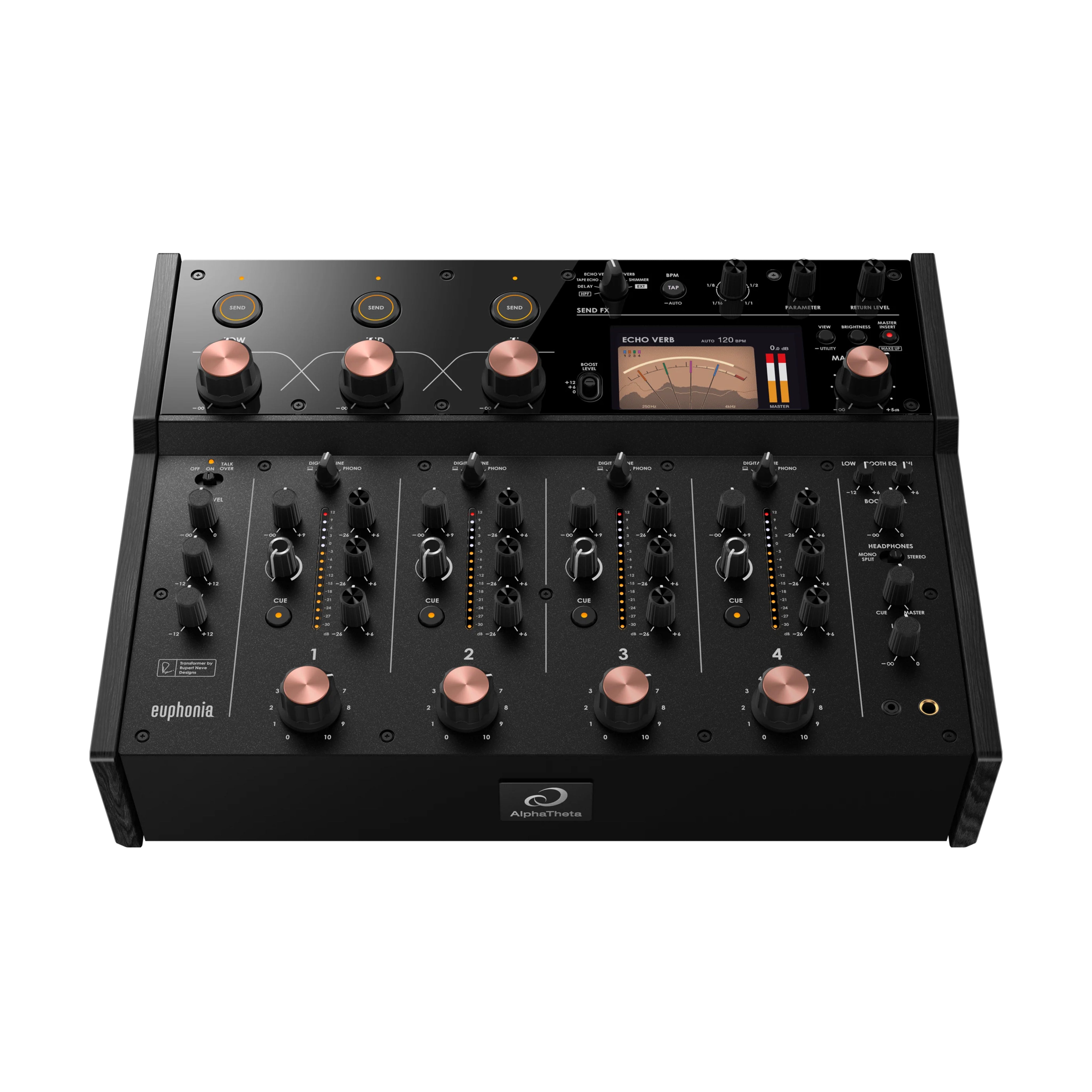 AlphaTheta Professional 4-Channel Rotary Euphonia Mixer for Superior Sound