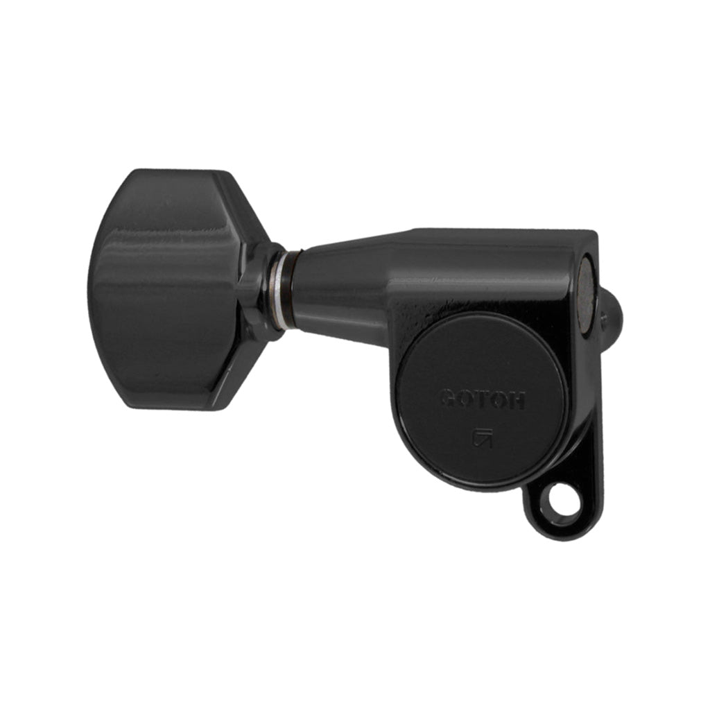 Allparts Left-Handed Black Gotoh SG360 6-in-line Mini Tuning Keys, Set of 6