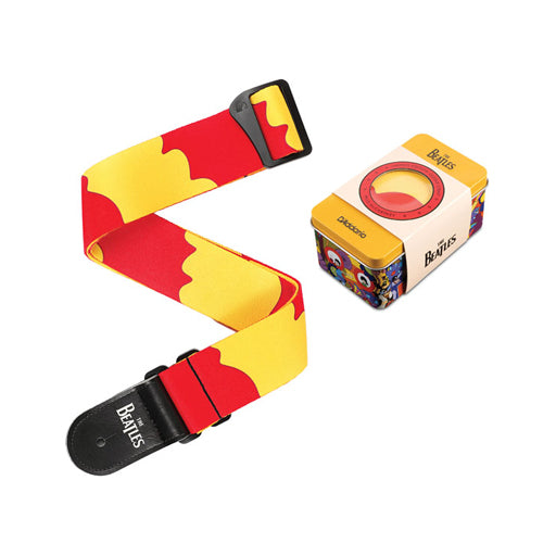 D'Addario Limited Edition Paul's Look 50mm Guitar Strap in Yellow Submarine Collectable Tin