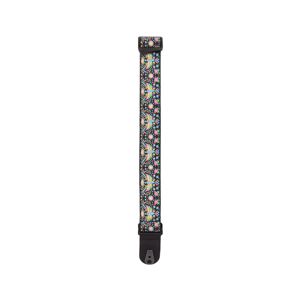 D'Addario 50TC01 50mm Woven Guitar and Bass Guitar Strap with Pad Lock in Unique Phoenix Dream Design