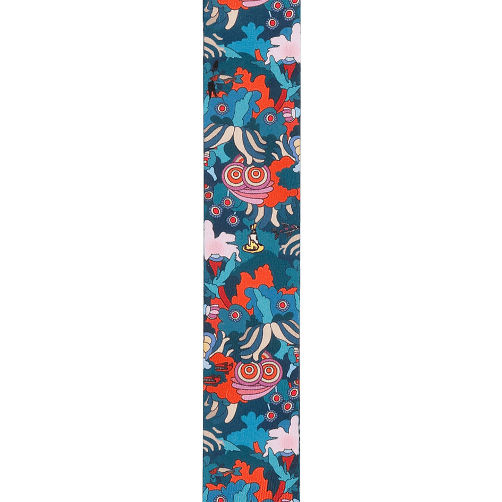 D'Addario 55th Anniversary Polyester Guitar Strap Inspired by The Beatles' Yellow Submarine, Perfect for Under - The - Sea Vibe