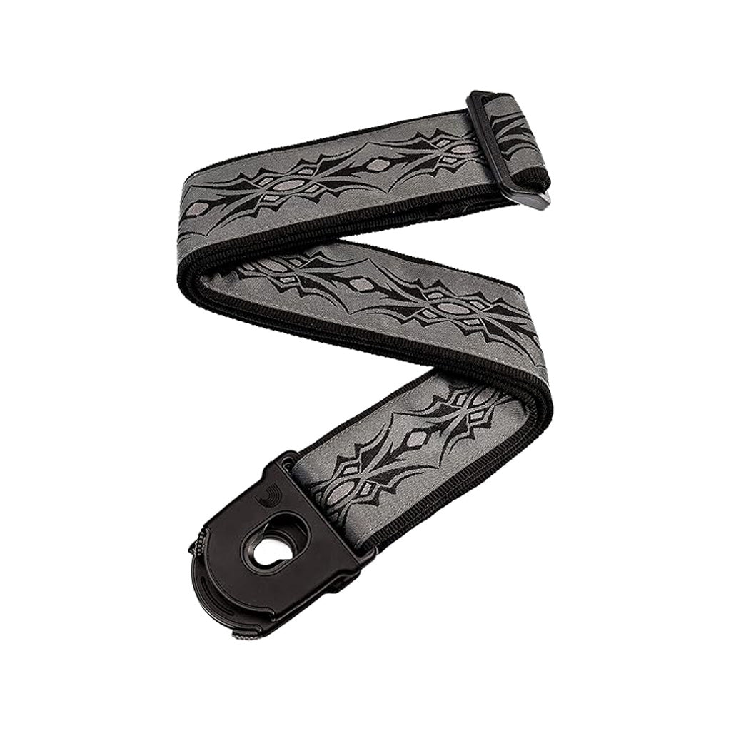D'Addario 50mm Planet Lock Adjustable Guitar Strap with Tribal Design for Electric and Bass Guitars