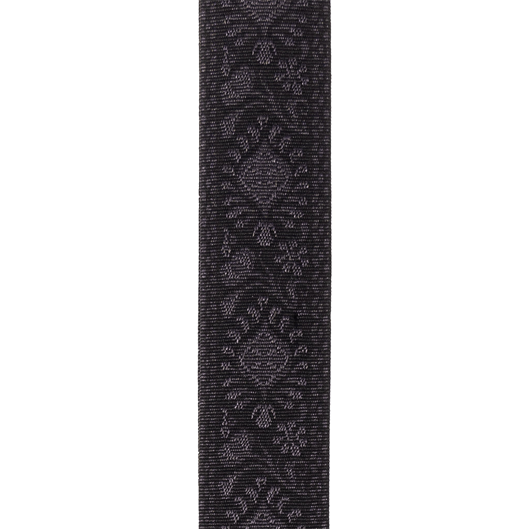 D'Addario Premium 50mm Woven Guitar Strap with Pad Lock in Monterey Tubular Black Color