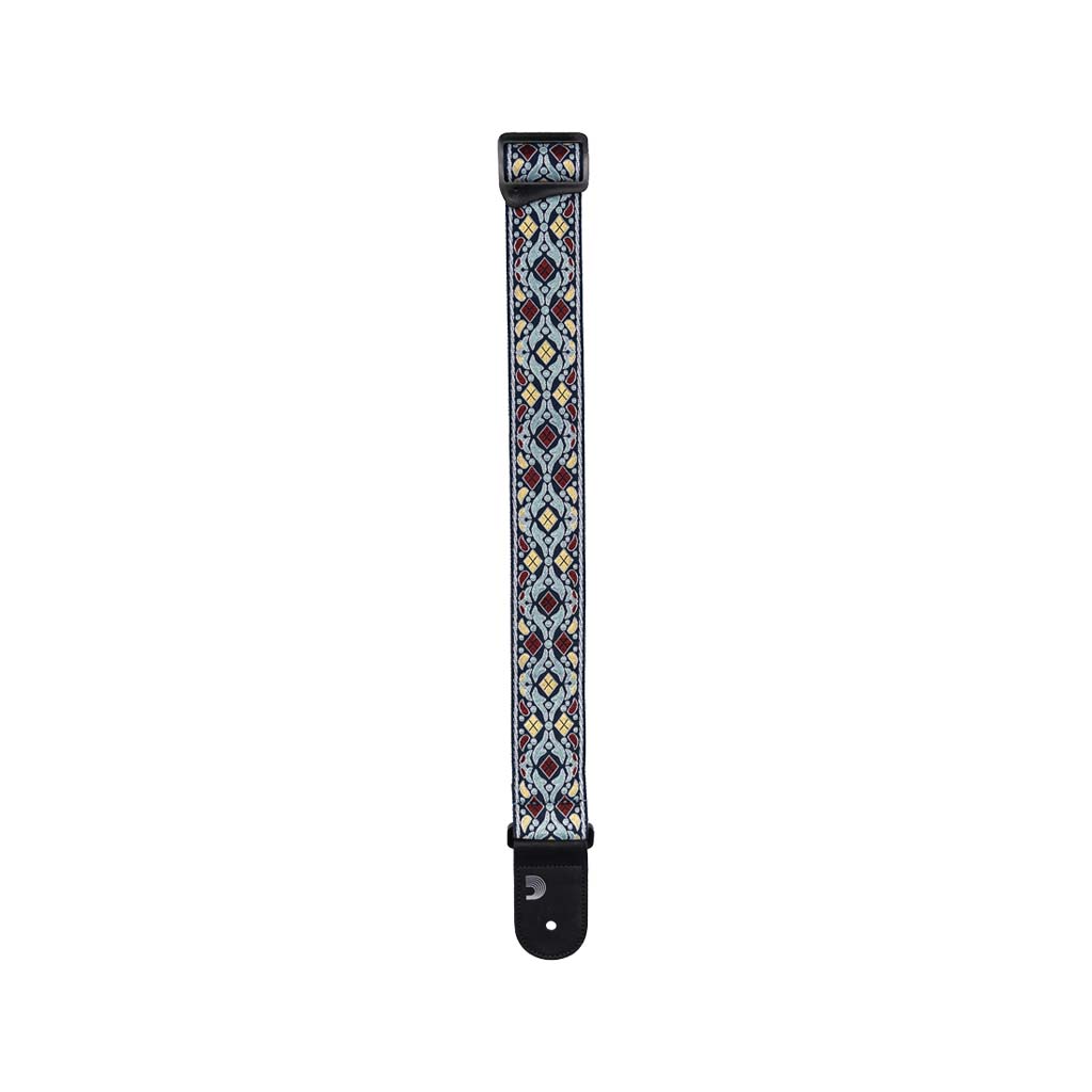 D'Addario Navy Jacquard Woven Eco - Comfort Guitar Strap for Multiple Guitars