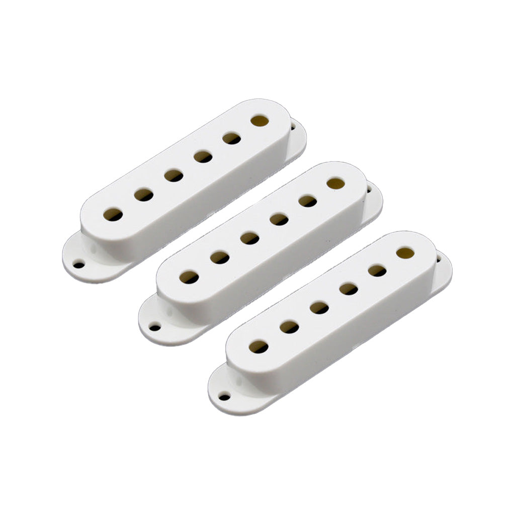 Allparts Set of 3 White Plastic Guitar Pickup Covers for Stratocaster