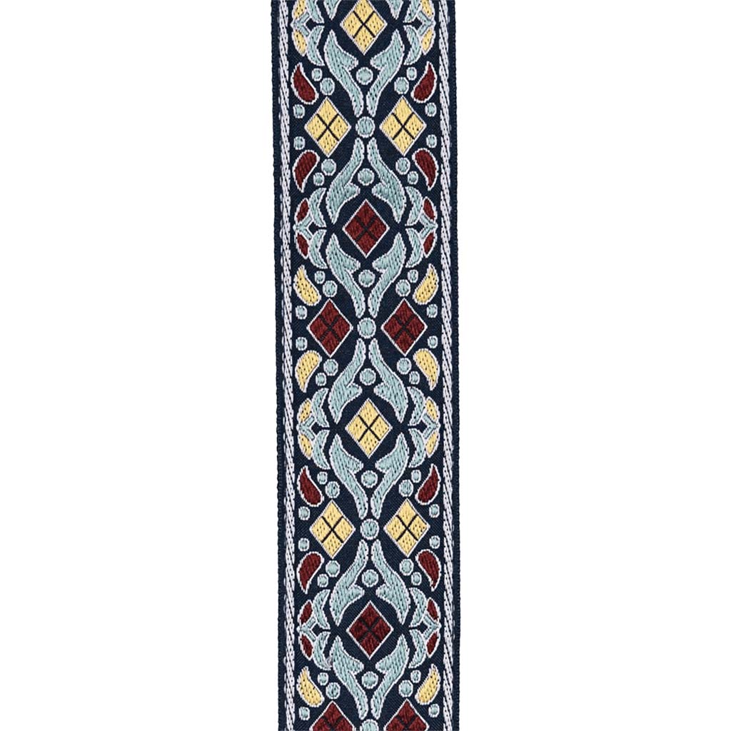 D'Addario Navy Jacquard Woven Eco - Comfort Guitar Strap for Multiple Guitars