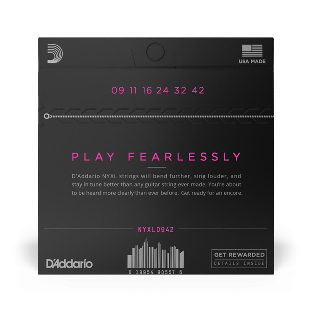 D'Addario NYXL Electric Guitar Strings, 09-42 Nickel Wound Super Light Set