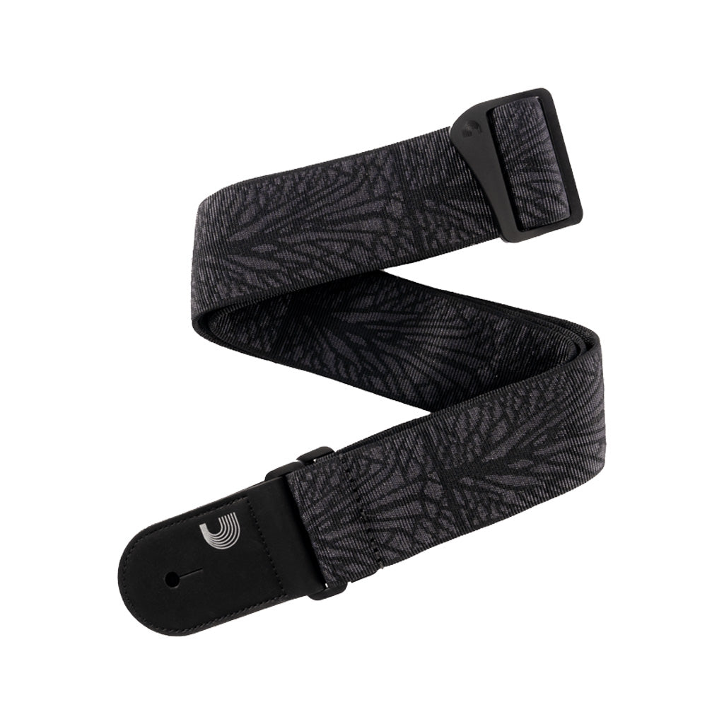 D'Addario 50mm Lightning Black Tubular Woven Guitar Strap for Electric, Acoustic & Bass