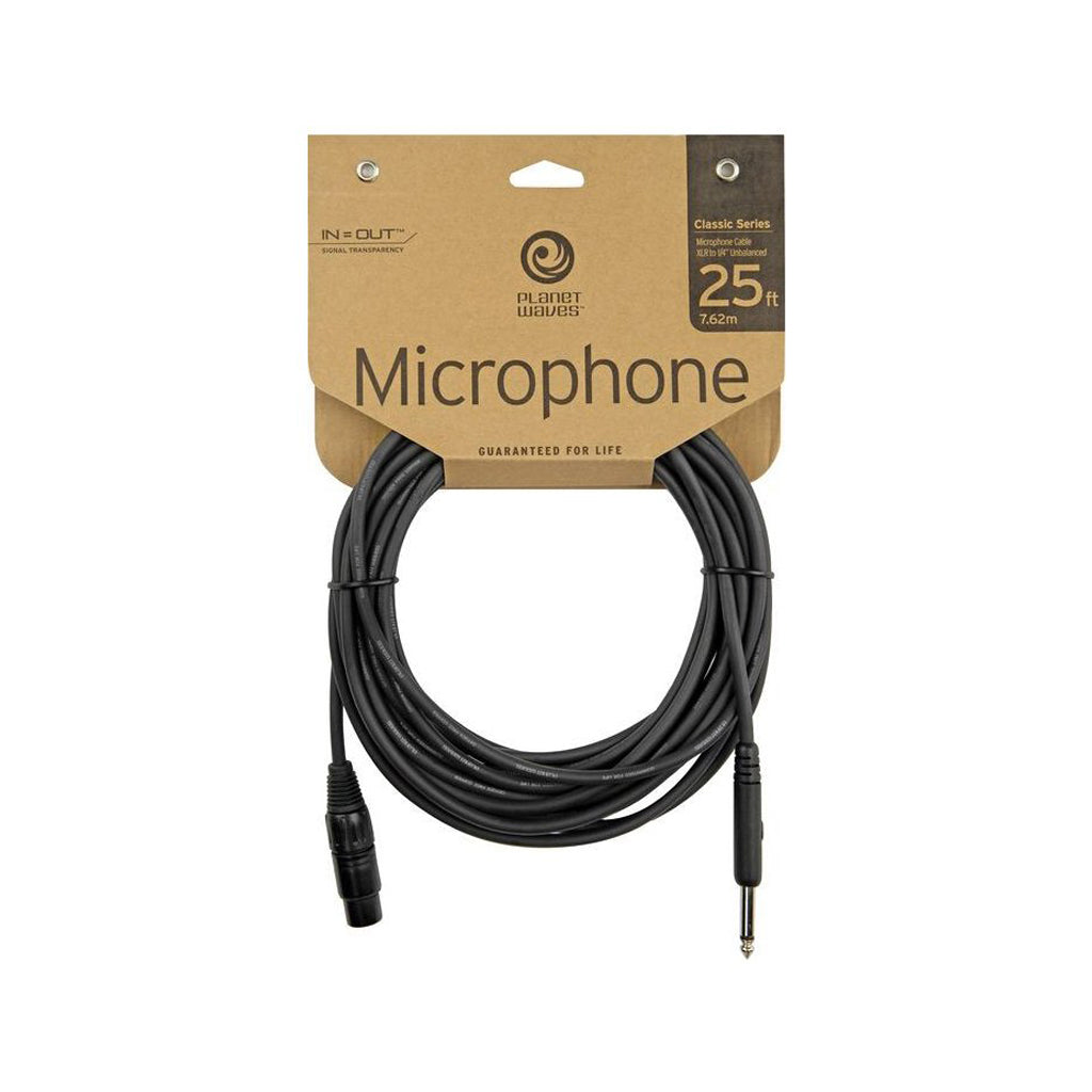 25-Foot D'Addario XLR Female to 1/4-inch High-Quality Microphone Cable