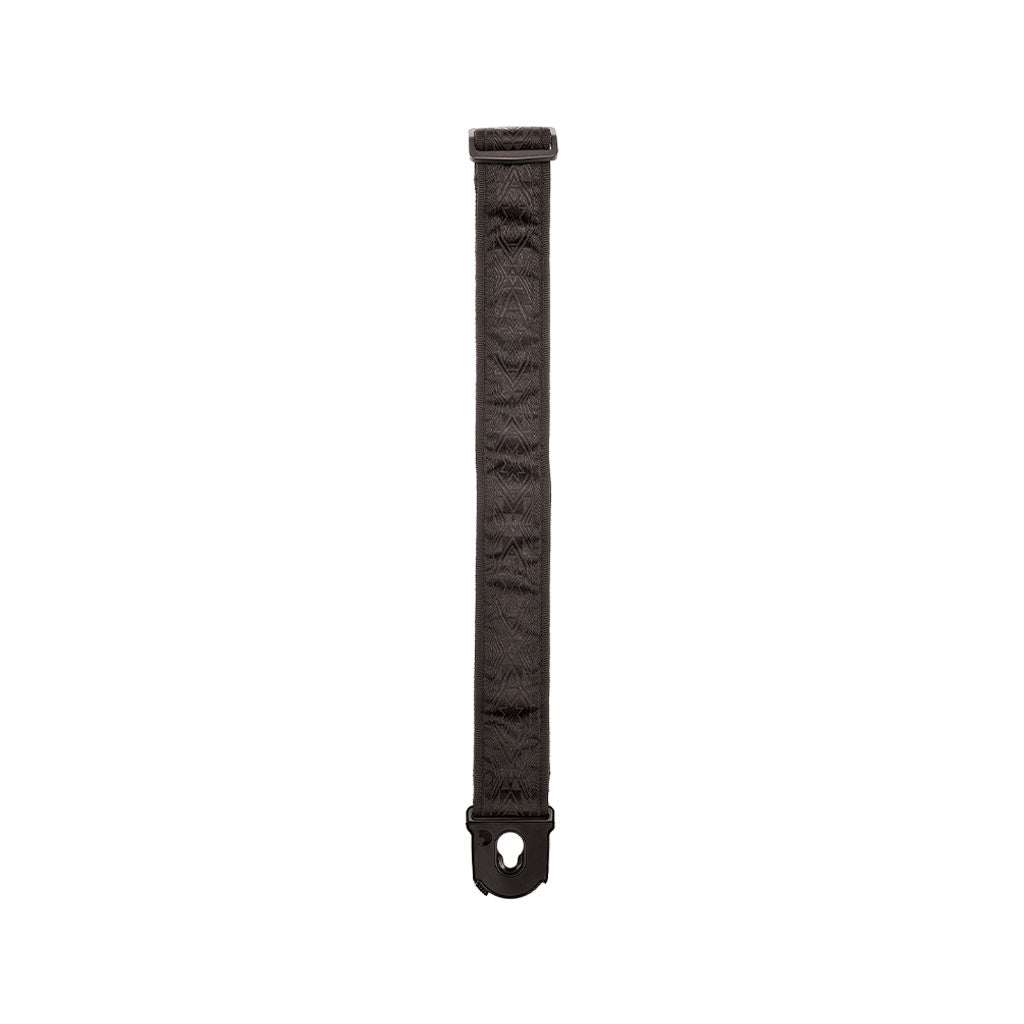 D'Addario 50mm Planet Lock Black Satin Guitar and Bass Guitar Strap for Live and Studio Use