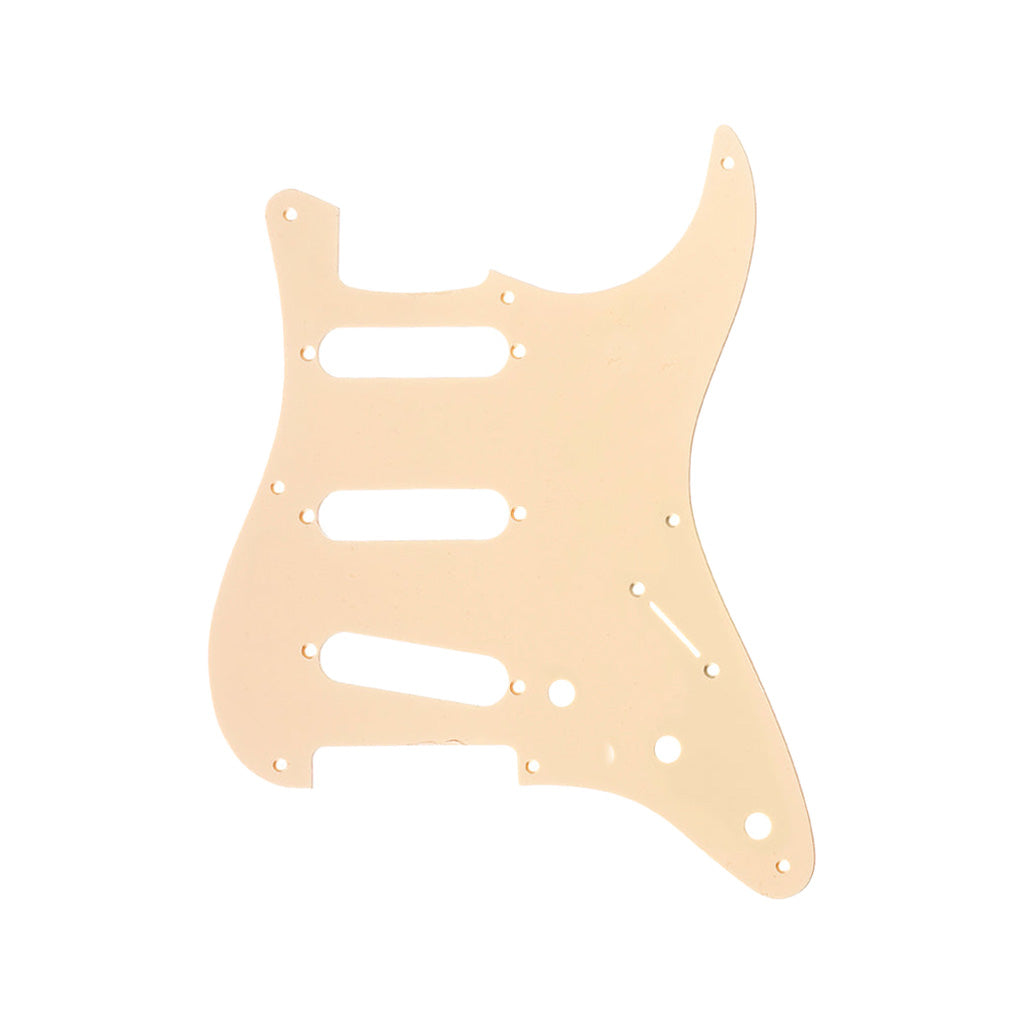 Allparts Cream 1 - ply Guitar Pickguard with 8 Holes for Right - Hand Fender Stratocaster