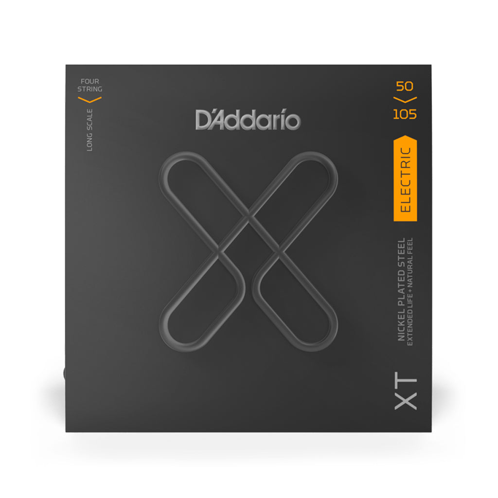 D'Addario XT 4-String Long Scale Bass Guitar Strings, 50-105, Nickel Plated Steel