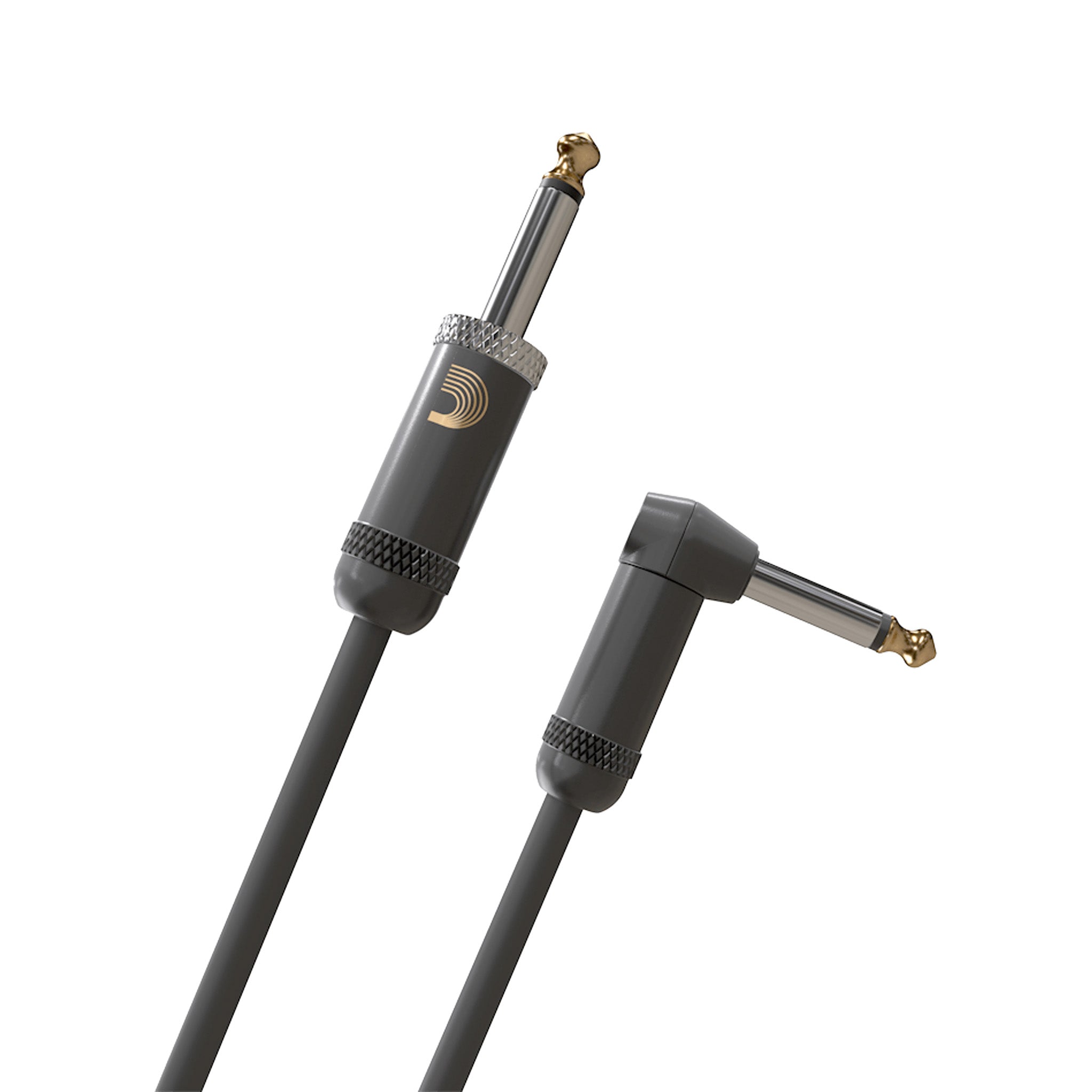 D'Addario Professional American Stage Instrument Audio Cable - 30 Feet, Right Angle to Straight Connector for Guitar, Bass and More