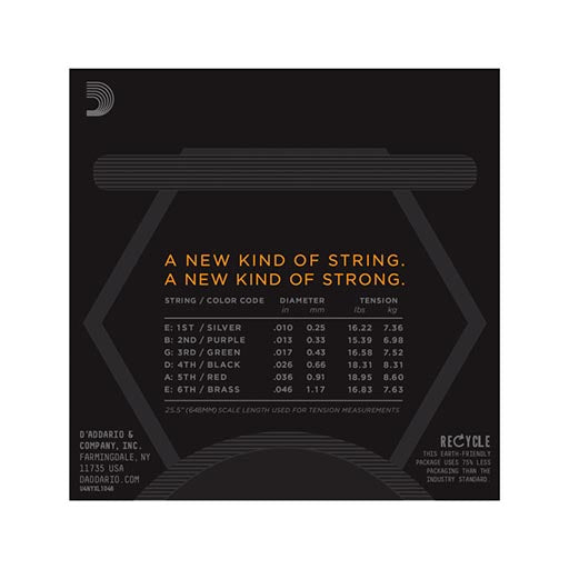 D'Addario NYXL1046 Premium Uncoated Nickel Wound Electric Guitar Strings, 10 - 46 Gauge