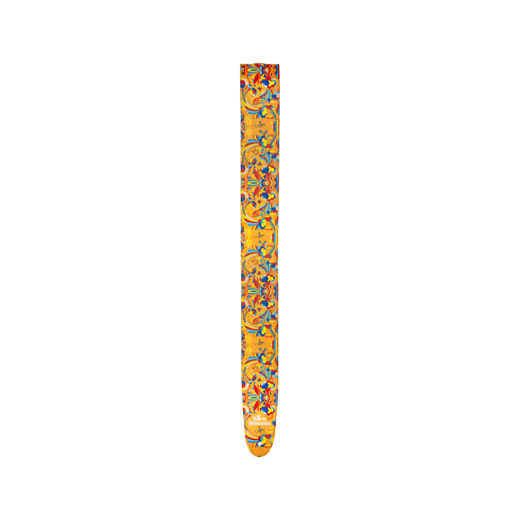 D'Addario Limited Edition 55th Anniversary Guitar Strap Inspired by The Beatles' Yellow Submarine in Primrose Prairie Design