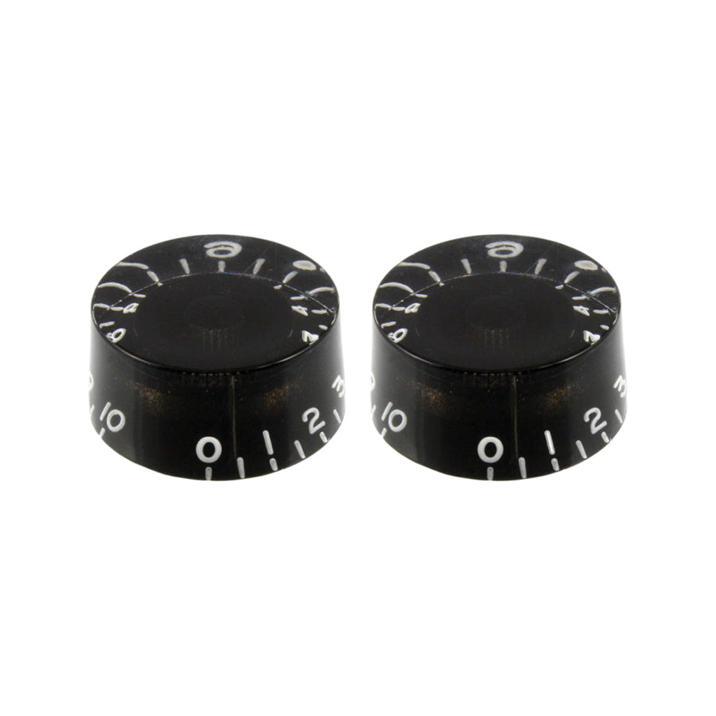 Allparts PK - 0130 - 023 Set of 2 Black Vintage - Style Guitar Speed Knobs