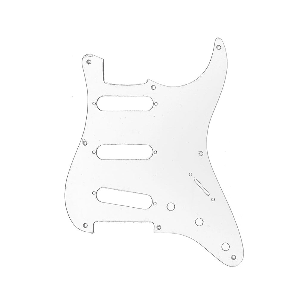 Allparts Clear Single - Ply 8 - Hole Guitar Pickguard for Right - Handed Stratocaster