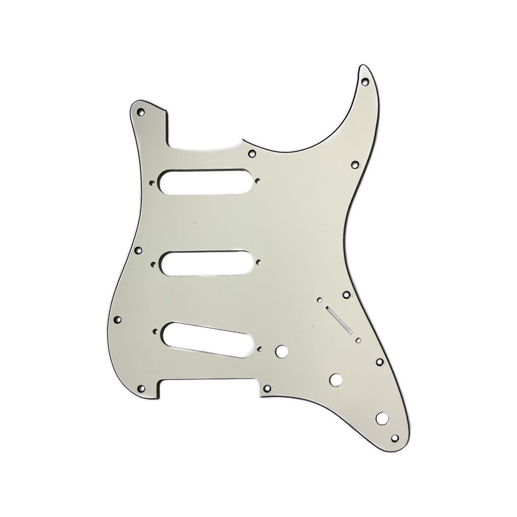 Allparts 11-hole Parchment 3-ply Right-hand Pickguard for Fender Stratocaster