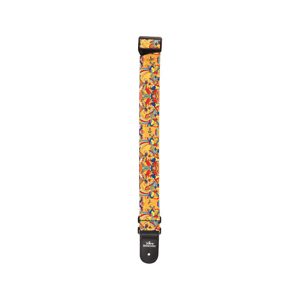 D'Addario Limited Edition Polyester Guitar Strap for Electric, Acoustic and Bass Guitars, Commemorating the 55th Anniversary of The Beatles' Yellow Submarine in Primrose Prairie Design