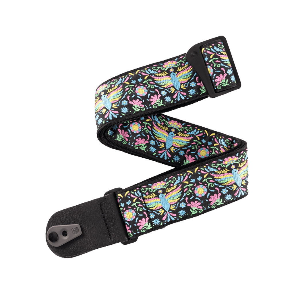 D'Addario 50TC01 50mm Woven Guitar and Bass Guitar Strap with Pad Lock in Unique Phoenix Dream Design