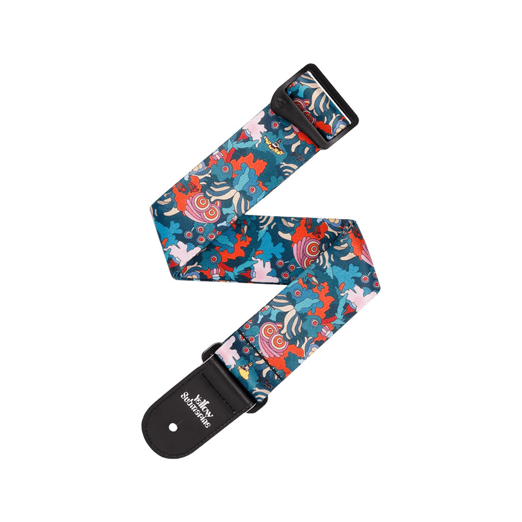 D'Addario 55th Anniversary Polyester Guitar Strap Inspired by The Beatles' Yellow Submarine, Perfect for Under - The - Sea Vibe