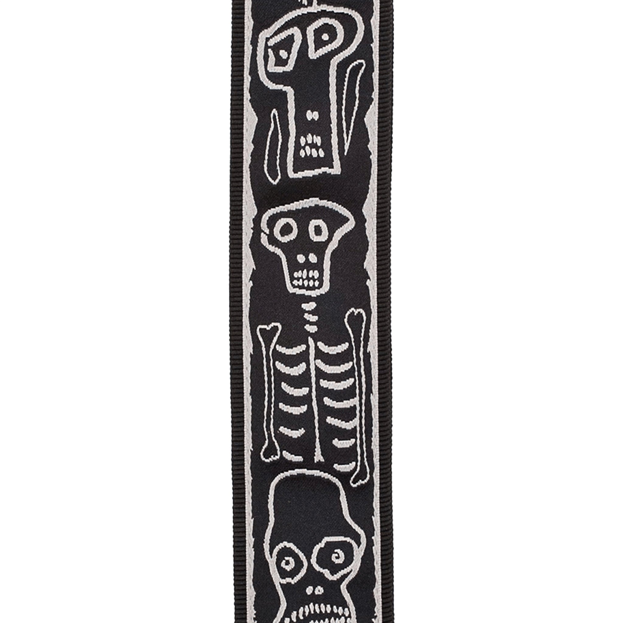 D'Addario 50mm Joe Satriani Planet Lock Skull N Bones Guitar Strap