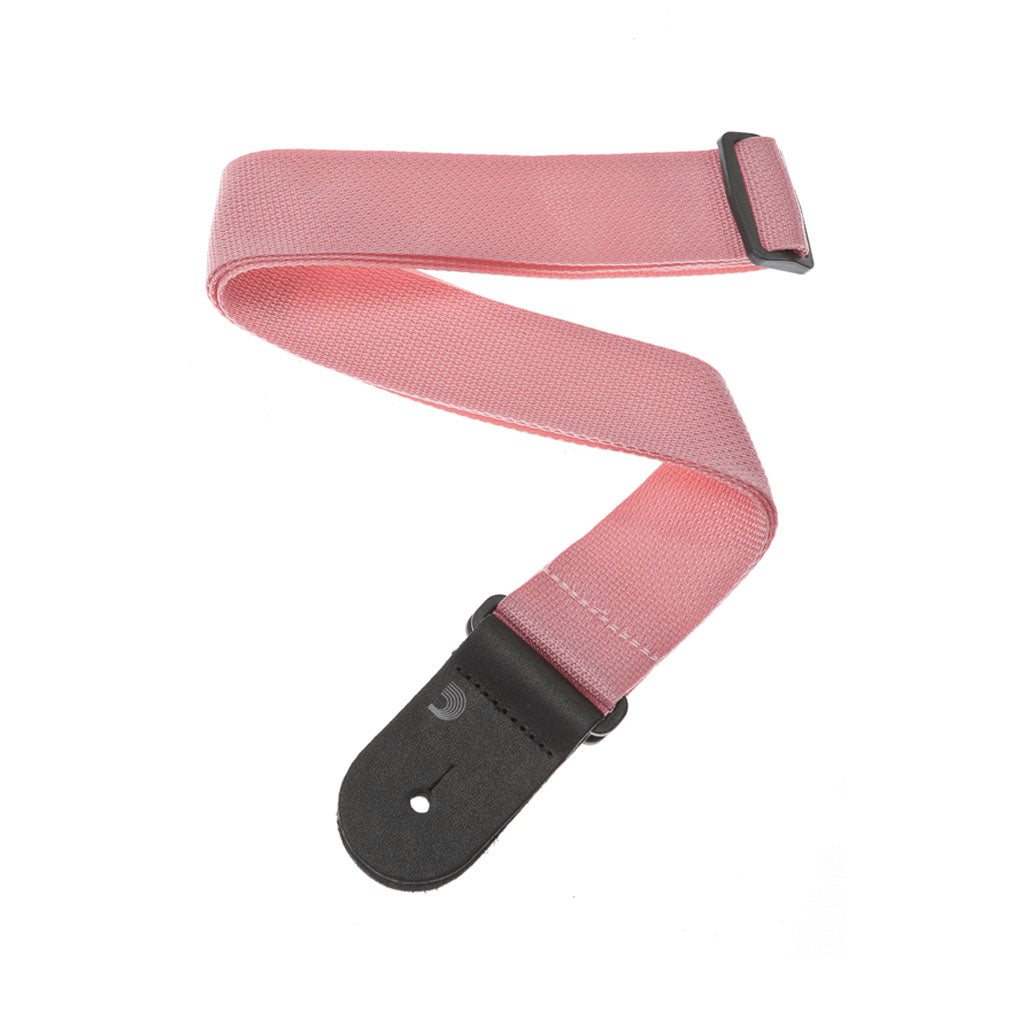D'Addario PWS106 Pink 50mm Polypropylene Material Guitar Instrument Strap for Musicians