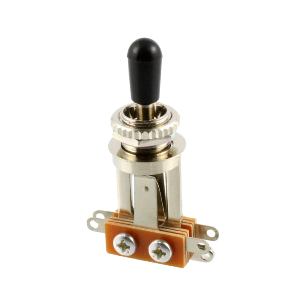 Allparts Nickel Long Straight Toggle Switch EP - 0067 - 000 with Black Tip