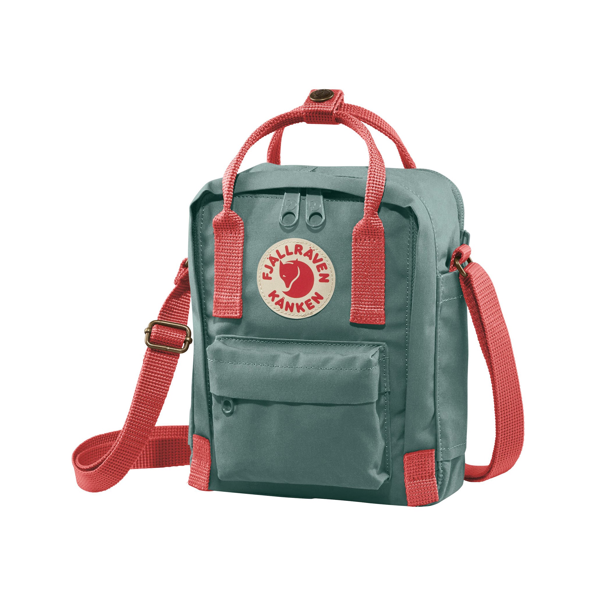 Fjallraven Frost Green-Peach Pink Kanken Mini Sling Shoulder Bag