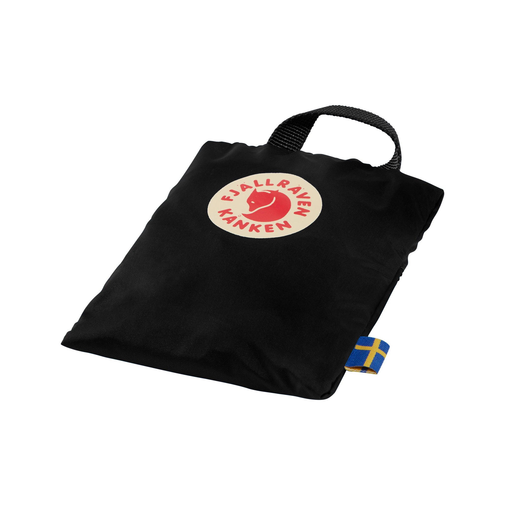 Black Fjallraven Kanken Mini Rain Cover with Reflective Logo