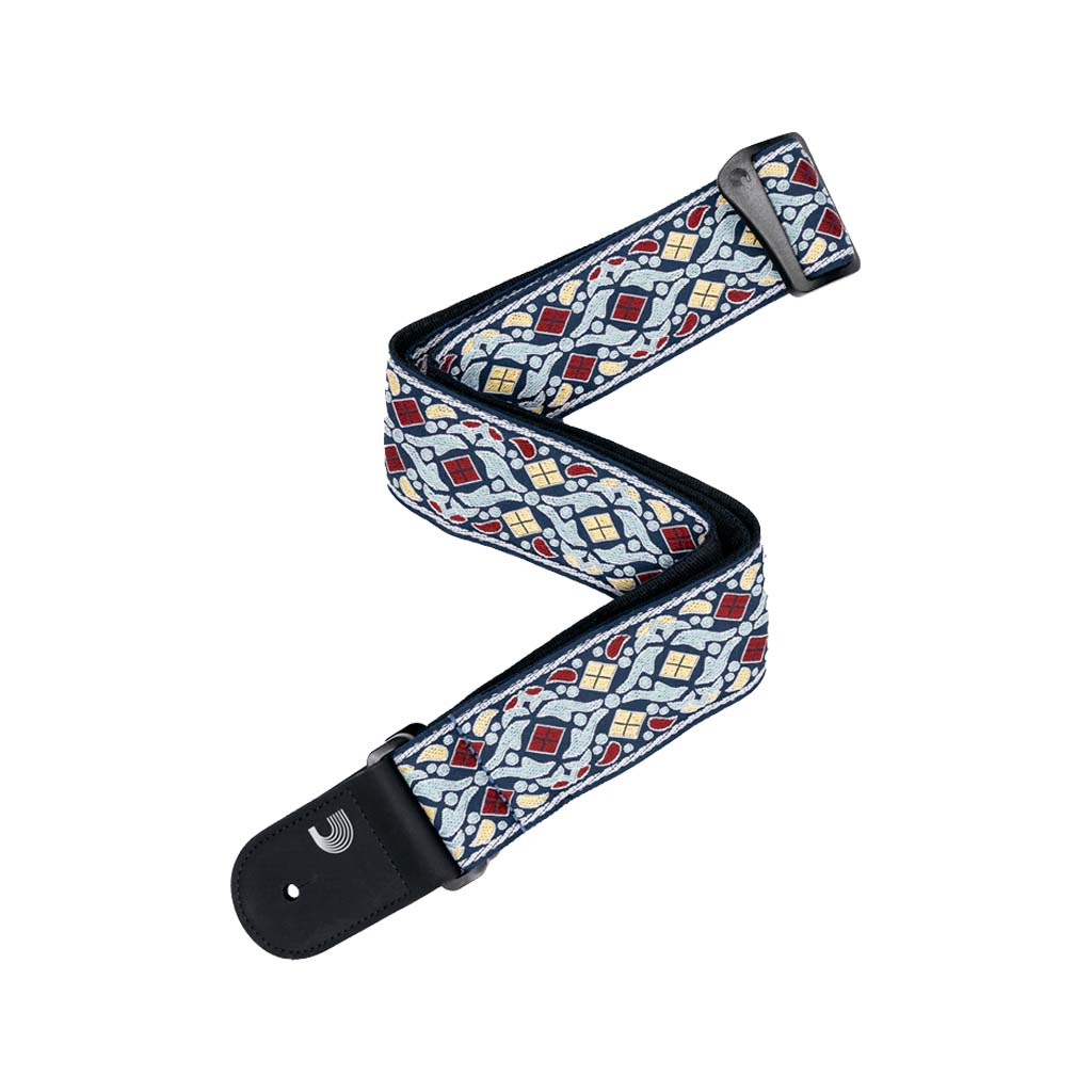 D'Addario Eco-Comfort Jacquard Woven Guitar Strap, Navy