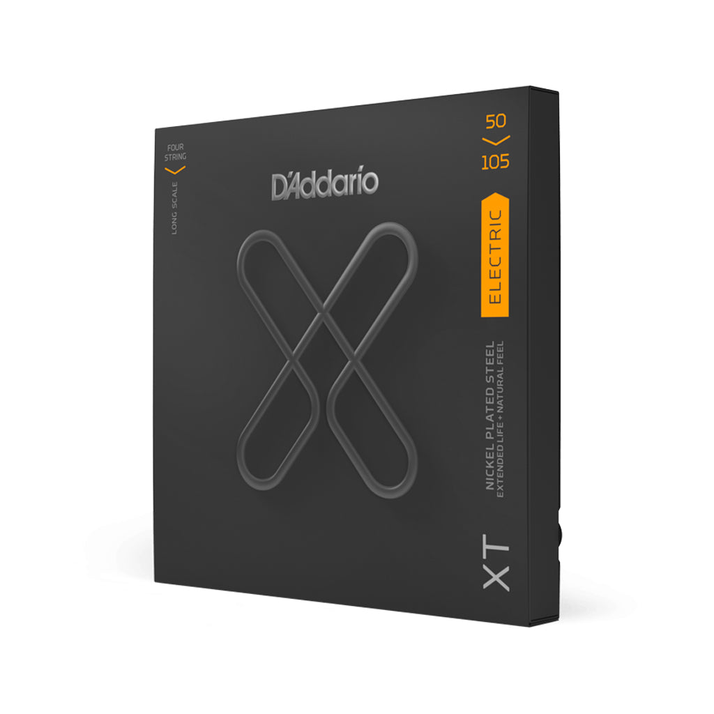 D'Addario XT 4-String Long Scale Bass Guitar Strings, 50-105, Nickel Plated Steel