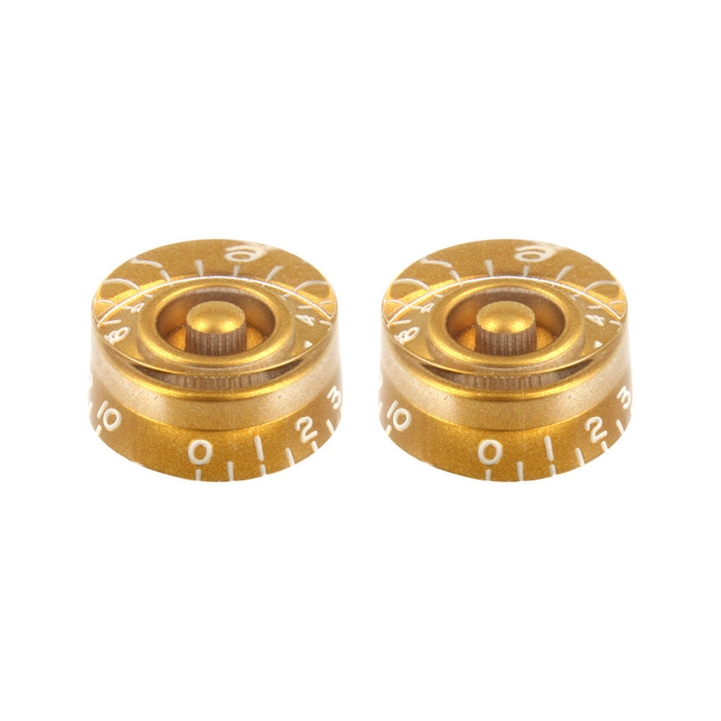 Allparts Set of 2 Gold-Colored Vintage-Inspired Speed Knobs for Guitars - PK-0130-032