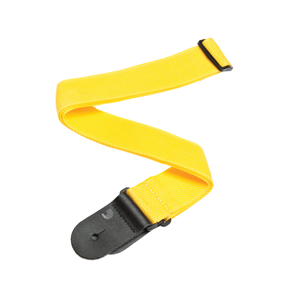 D'Addario Yellow Polypropylene Material Guitar Strap PWS110 for Comfortable and Stylish Guitar Playing
