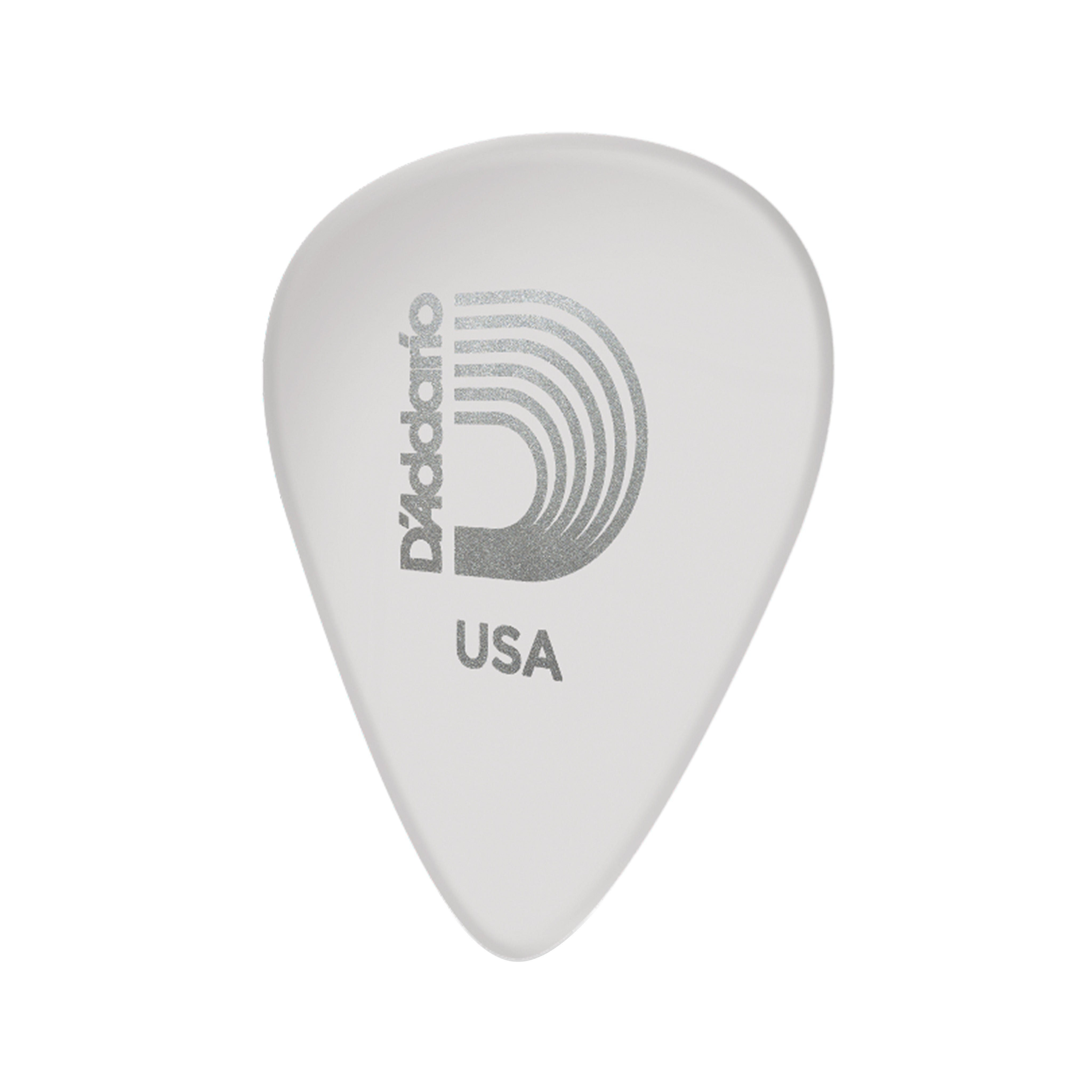 D'Addario White Classic Celluloid Heavy Guitar Picks - Standard Shape, 10-Pack Set for Guitarists