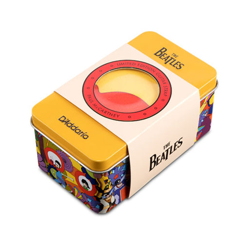 D'Addario Limited Edition Paul's Look 50mm Guitar Strap in Yellow Submarine Collectable Tin
