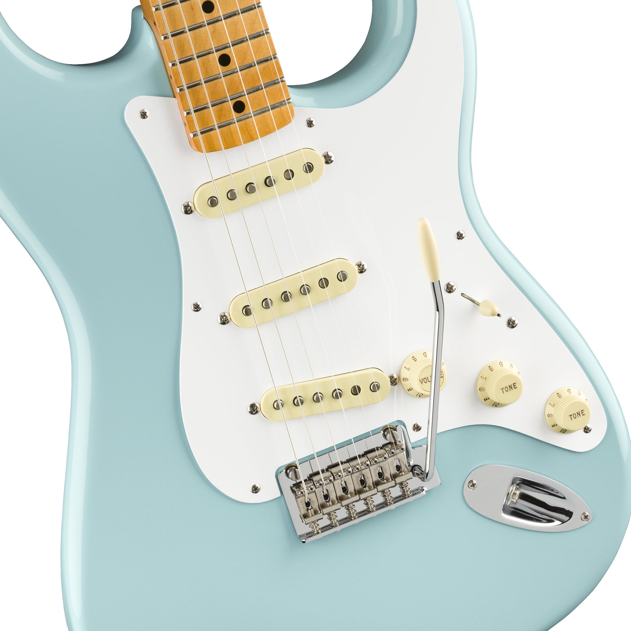 Fender Vintera 50s Modified Electric Stratocaster Guitar with Maple Fingerboard in Daphne Blue Color