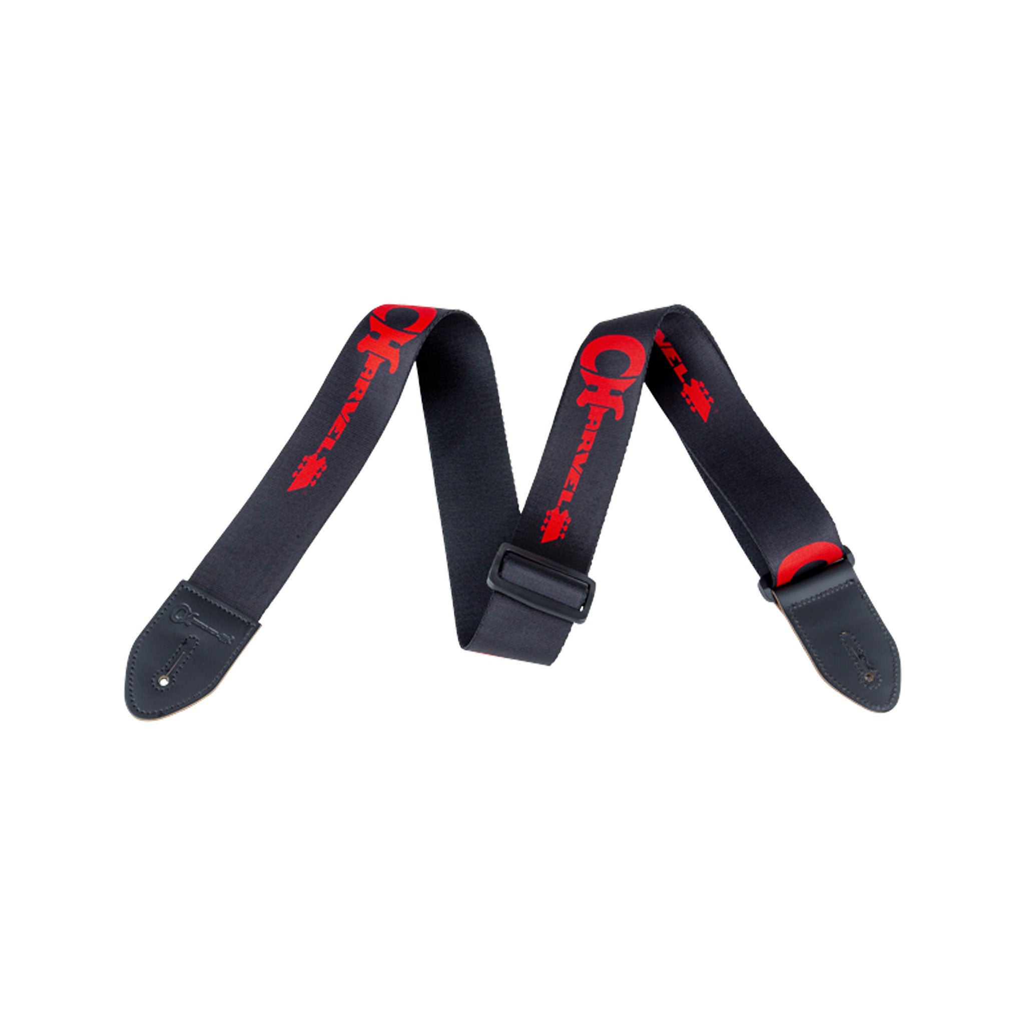 Black and Red Charvel Branded Adjustable Polyester Guitar Strap