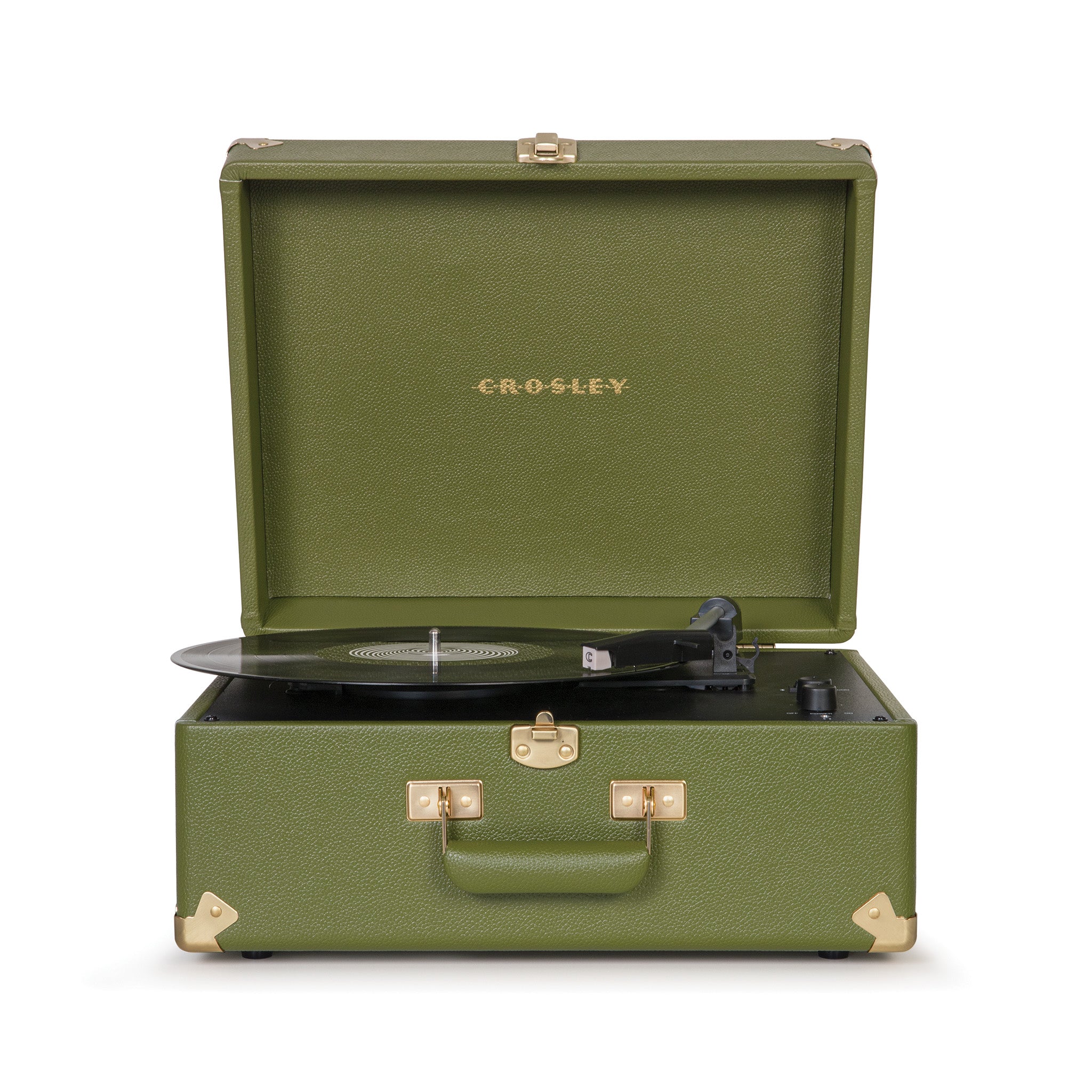 Green Crosley Retrospect 3-Speed Turntable with Bluetooth and Quality Sound