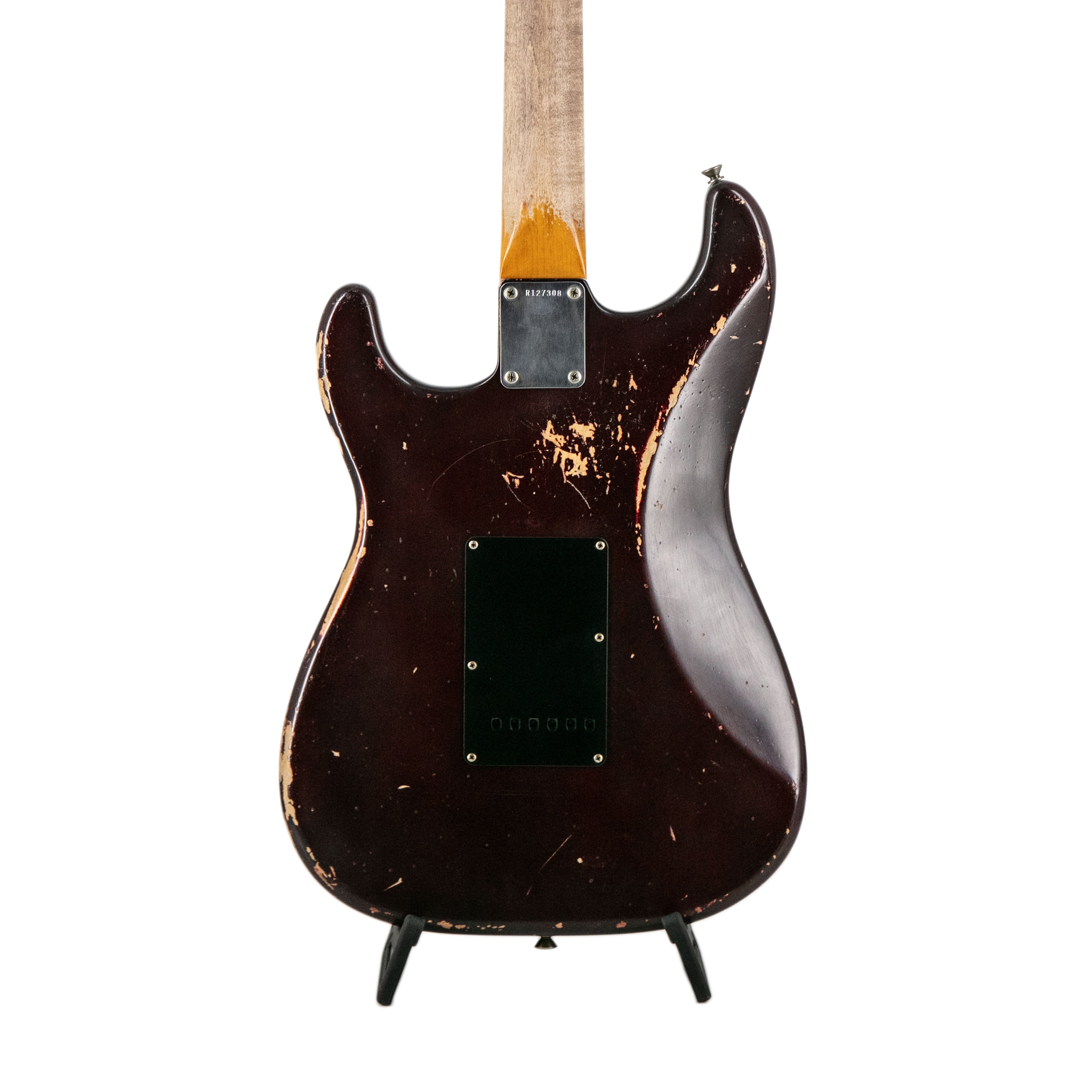 Fender Custom Shop Prestige Limited Edition Paul Waller Masterbuilt Skull Stratocaster Electric Guitar in Dark Ruby Red Skull Design