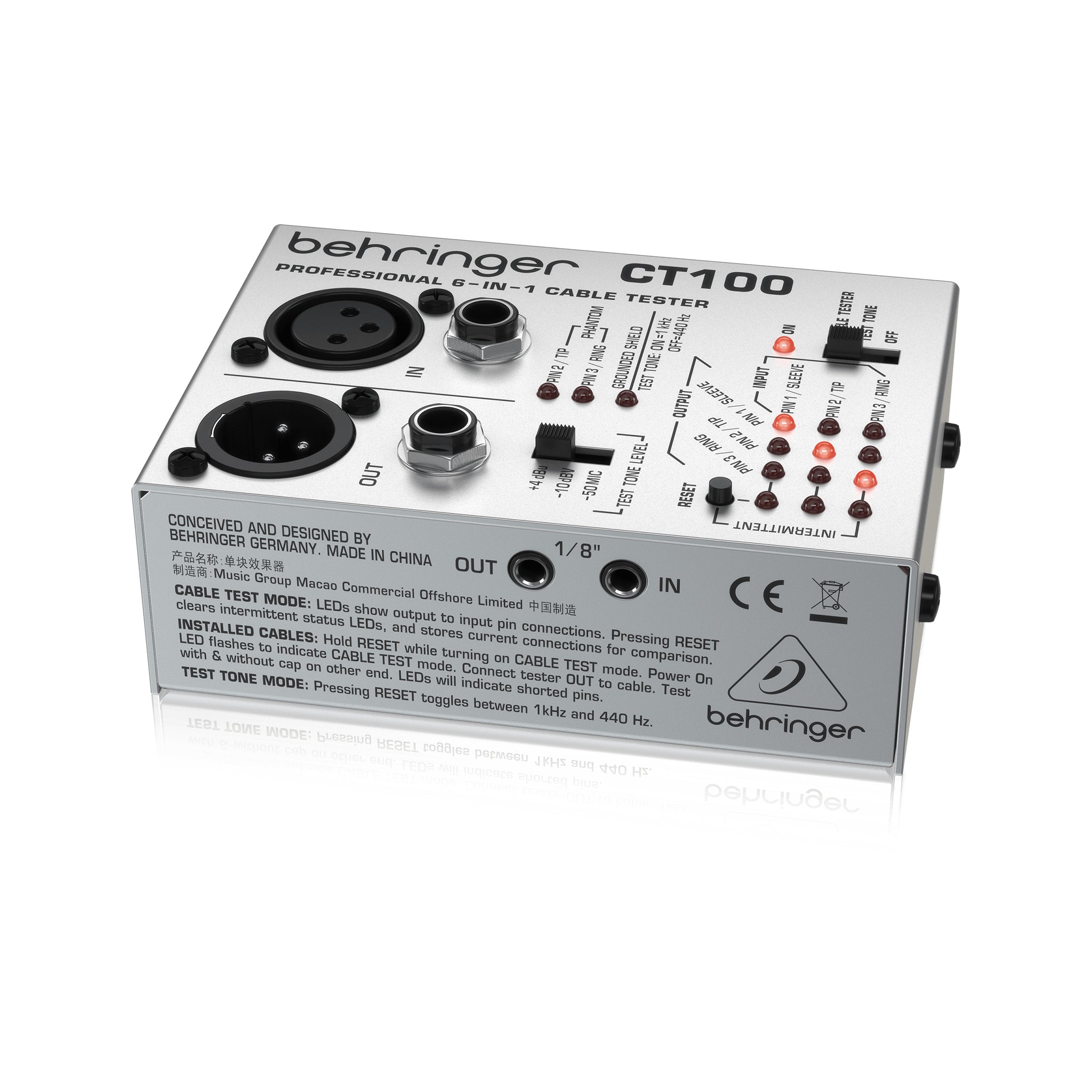 Behringer CT100 Portable 6-in-1 Affordable Cable Tester