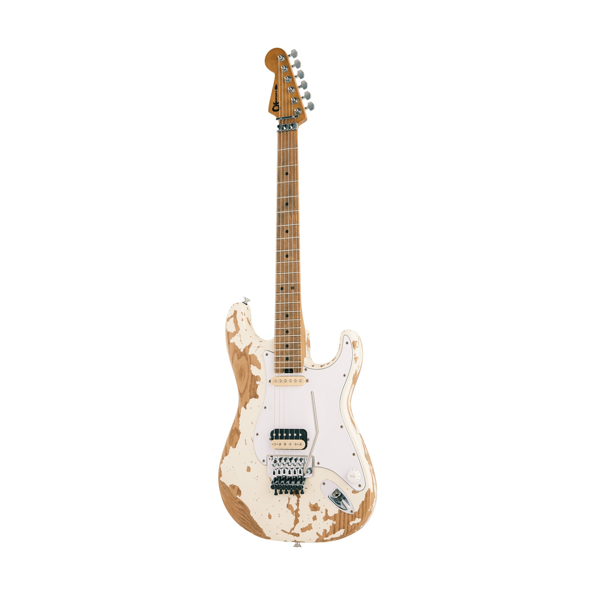 Charvel Limited Edition Henrik Danhage Signature Professional Modified Southern California Style 1 Electric Guitar in White Relic Finish