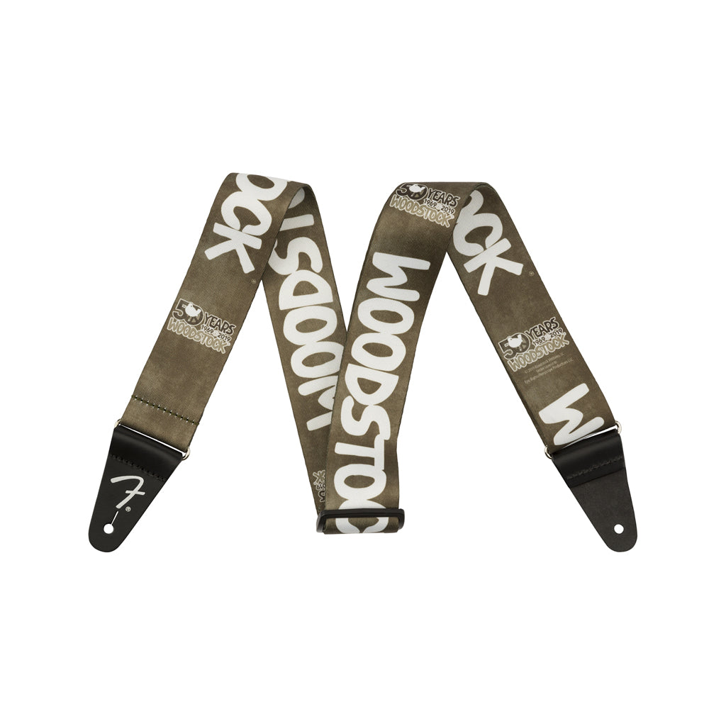 Fender Limited-Edition Black 2-Inch Guitar Strap for Woodstock 50th Anniversary Celebration