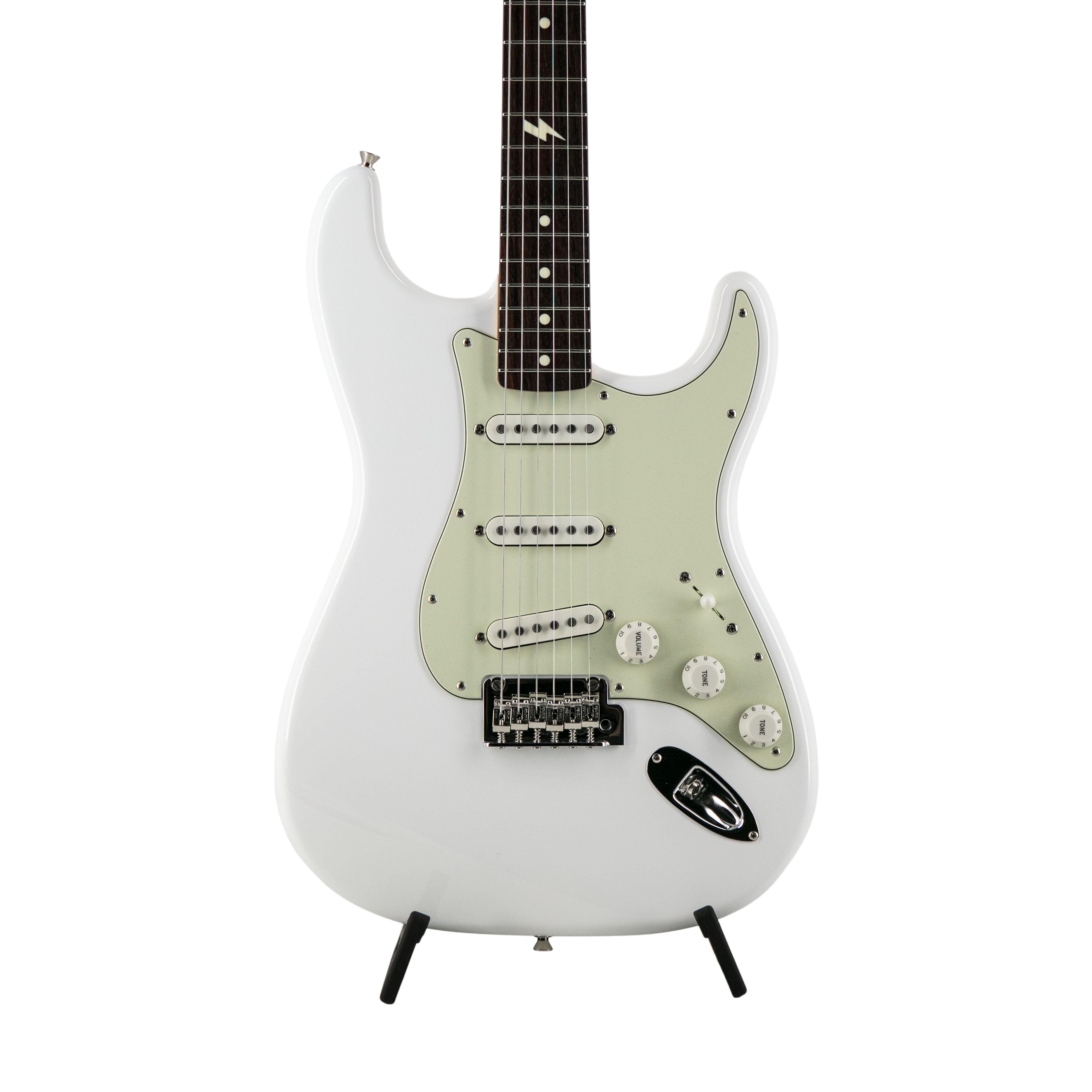 Arctic White Fender Japan Sham Kamikaze Signature Strat with Reverse Headstock, RW FB